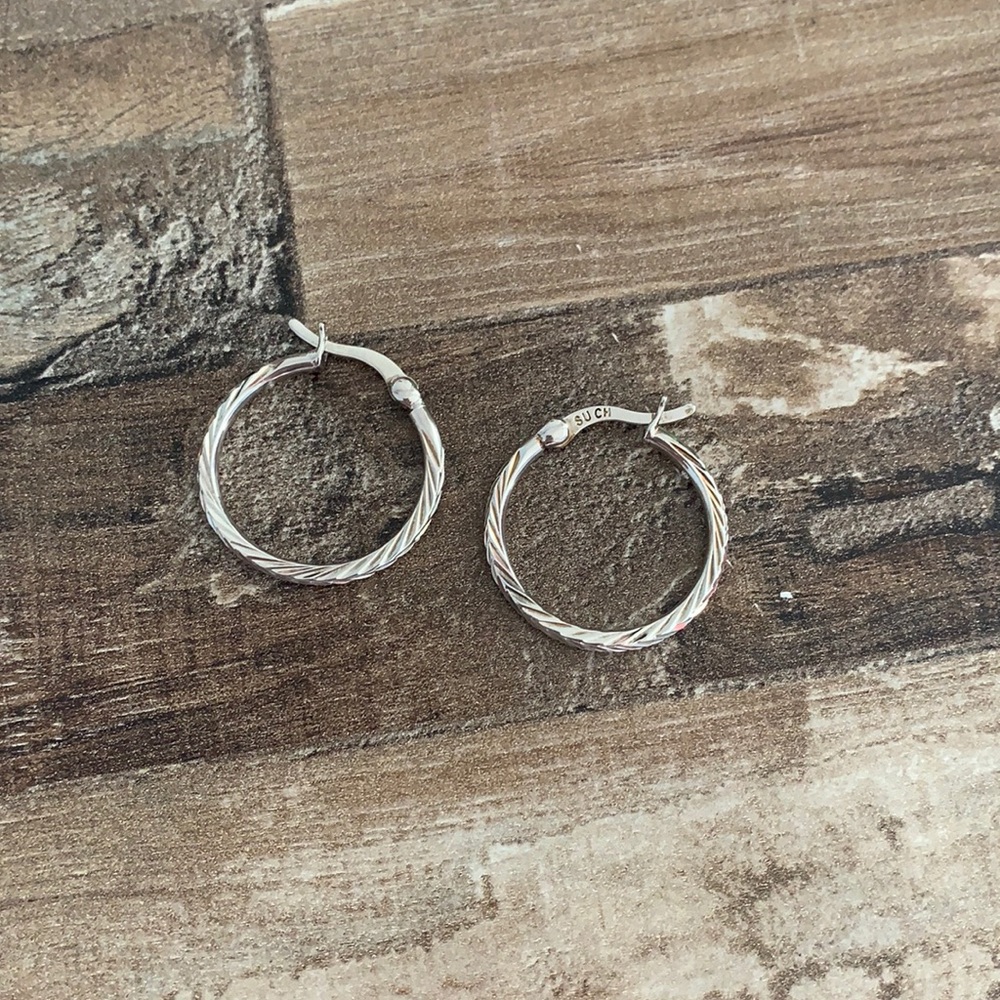 Silver hoop earrings